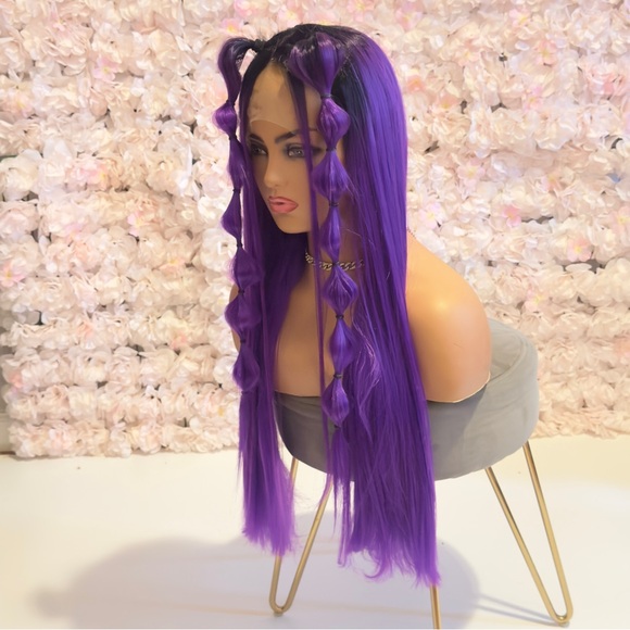 FINAL SALE lace  front purple wig - Picture 4 of 5